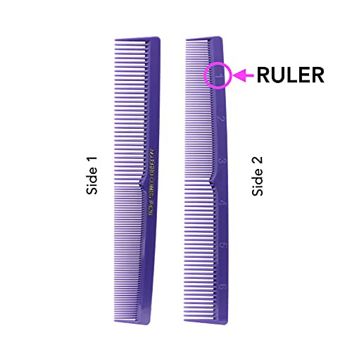 Allegro Combs 420 Barber Set 12 Hair Cutting And Styling Combs In Purple Pocket Combs For Stylists