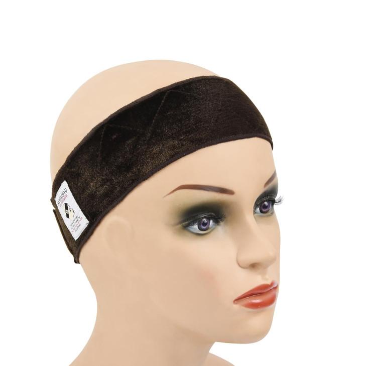 Yantaisiyu 1 Piece Wig Grip Headband Non Slip Scarf Adjustable Wig Grip Band For Women Wigs Dark Brown