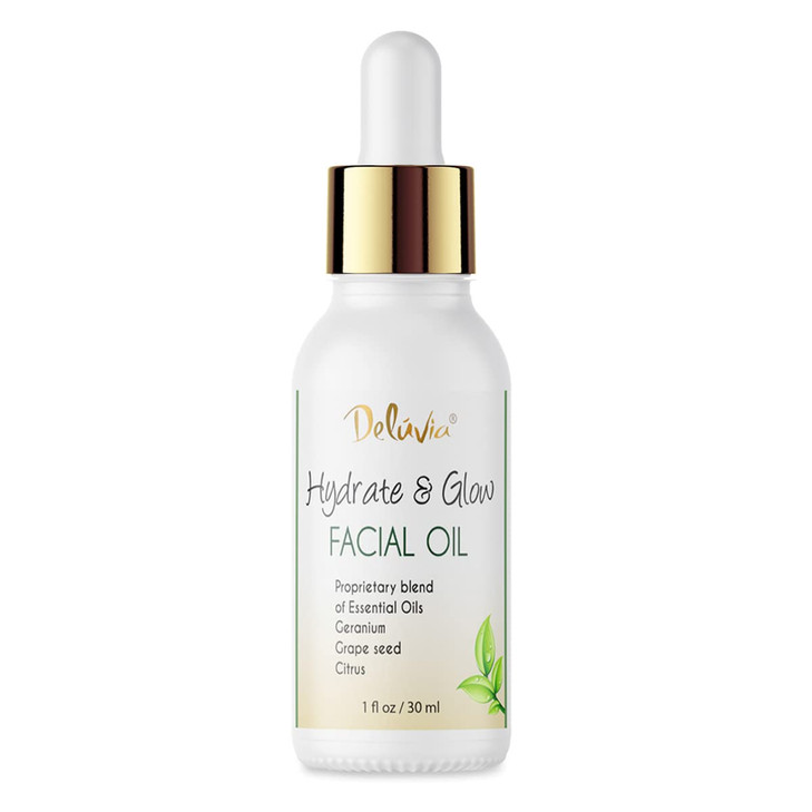 Deluvia Hydrate And Glow Facial Oil Essential Oils For Dry Skin Good For Sensitive Skin Deep Moisturizer Skin Care By Deluvia