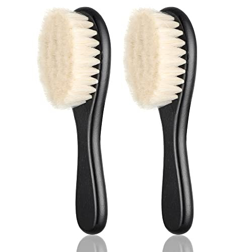 Shappy 2 Pcs Fade Brush Barber Soft Neck Duster Hair Cutting Black