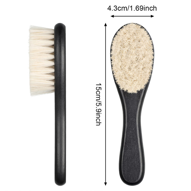 Shappy 2 Pcs Fade Brush Barber Soft Neck Duster Hair Cutting Black