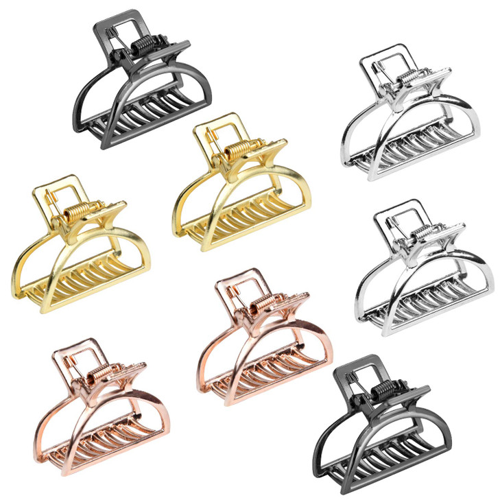 Small Hair Clips Akamino Metal Hair Claw Clips Hair Accessories For Women Half Bun Hairpins For Thick 8 Pack