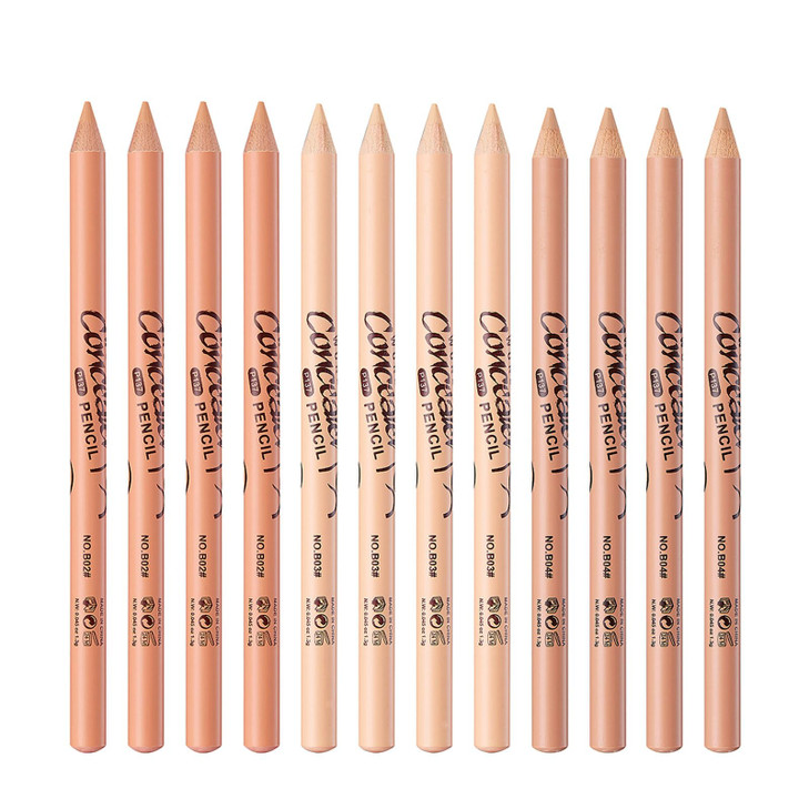 12 Pcs Wonder Concealer Pencil 3 Colors Face Concealer Pencil Evens Out Skin Tone Can Perfection Conceal Blemish Dark Circle Aging Spot Acne