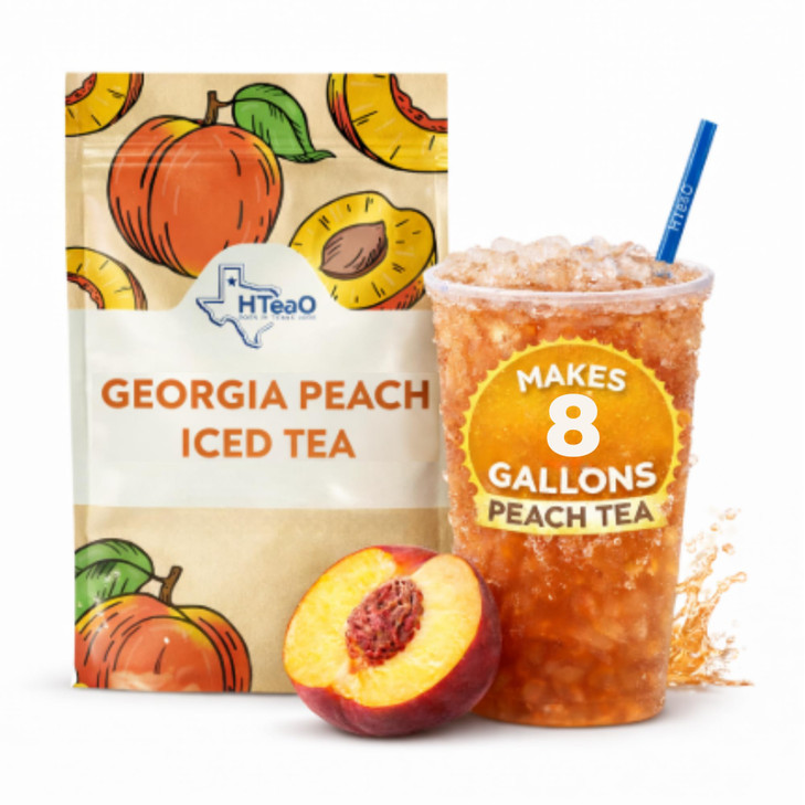 Hteao Peach And Hibiscus Iced Tea Bags Makes 8 Gallons Texas Style
