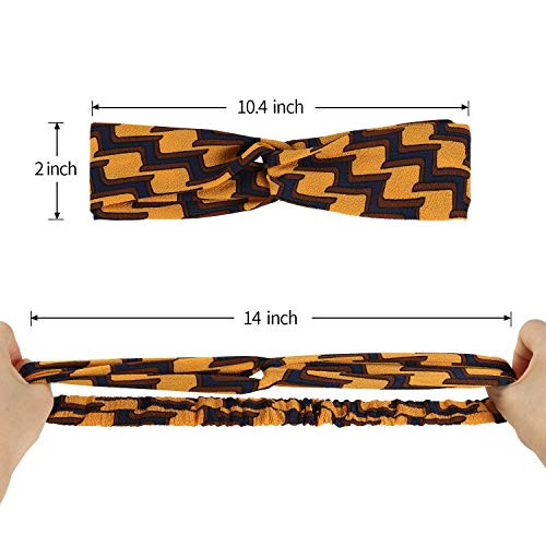 Meartchy 16 Pcs Hairbands For Women Boho Headbands Vintage Head Bands Floral Twisted Criss Cross Elastic Head Wrap Hair Accessories