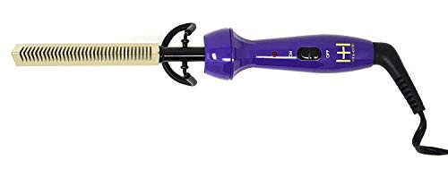 Hot And Hotter Ceramic Electrical Pressing Comb Purple And Gold Up To 450 360 Swivel Cord Worldwide Dual Voltage