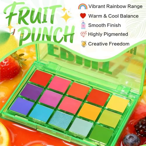 Ucanbe Colorful 15 Shades Eyeshadow Makeup Palette Shimmer Matte Metallic High Pigmented Neutral Bold Waterproof Eyes Shadow Creamy