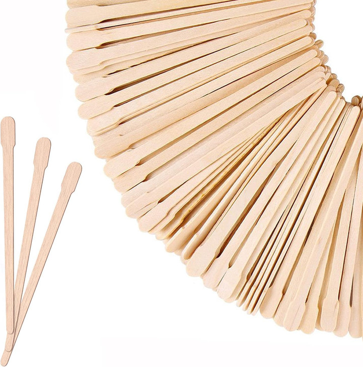 Mibly 200 Pcs Wooden Wax Sticks Eyebrow Lip Nose Small Waxing Applicator Sticks For Hair Removal And Smooth Skin Spa And Home Usage