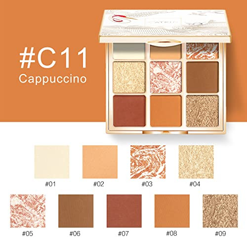 Catkin Eyeshadow Palettes Sparkly Eyeshadow Matte And Glitter Makeup Matte Shimmer Highly Pigmented Makeup Palettes Eye Shadow 9 Colors