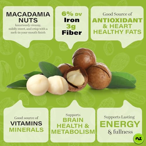 Nut Cravings Raw Macadamia Nuts 32Oz 2 Lb Unsalted Shelled Bulk Nuts