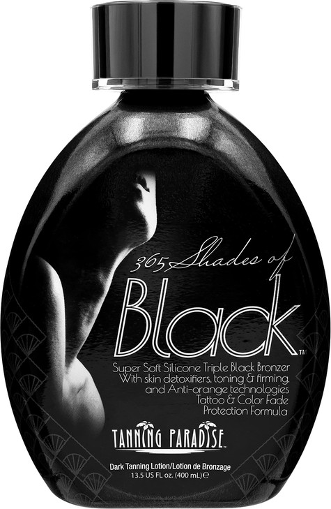 Tanning Paradise 365 Shades Of Black Triple Black Bronzing Skin Detoxifiers Toning And Firming Tanning Lotion 13.5Oz