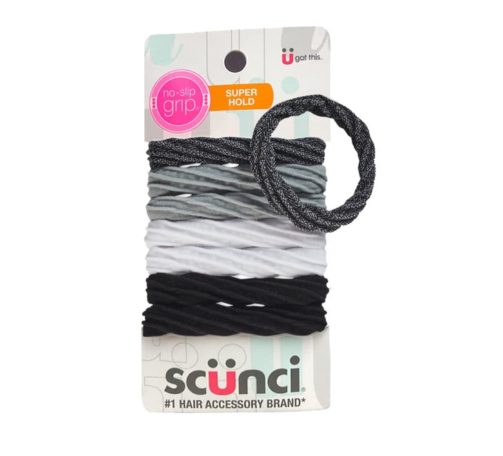 Scunci No Damage Ponytailers Hair Ties Elastics 8 Pcs