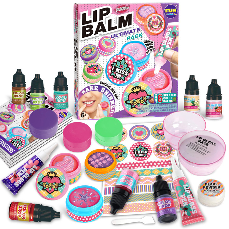 All Natural Lip Balm Kit For Girls Funkidz Lip Gloss Making Kit For Kids Ages 8 10 10 12 Girls Gift Makeup Science Lab