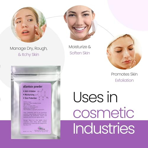 Allantoin Powder Cosmetic Grade 4 Oz 113 Grams Organic Allintoin For Diy Emulsion Cream Lotion Skin Care Hydrates And Promotes Exfoliating