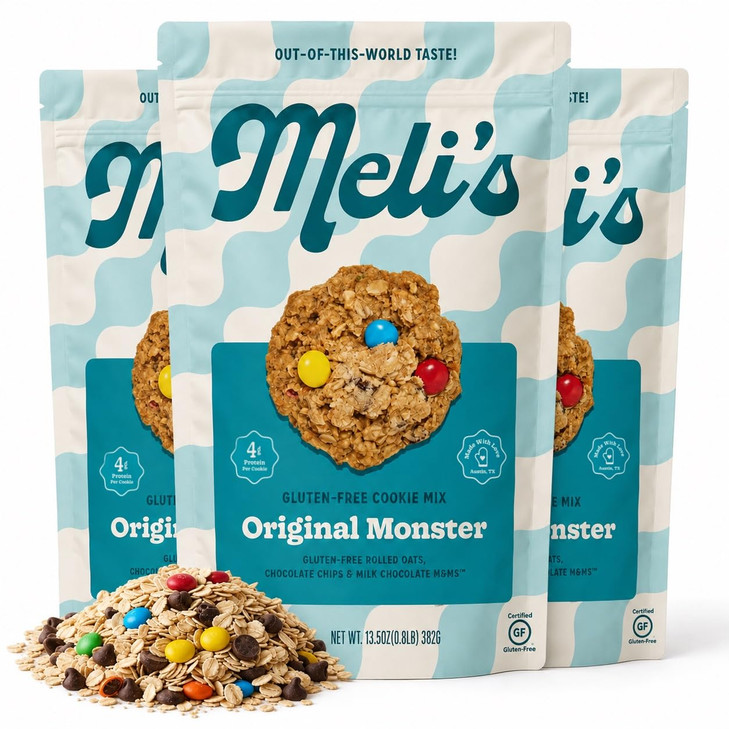 Meli S Original Monster Gluten Free Cookie Mix 3 Pack 13.5 Oz Bags