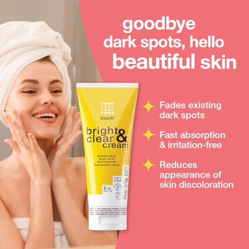 Touch Radiance Cream With Niacinamide Kojic Acid Tranexamic Acid And Azelaic Acid Brightening Face Cream For Uneven Skin Tone 2 Oz