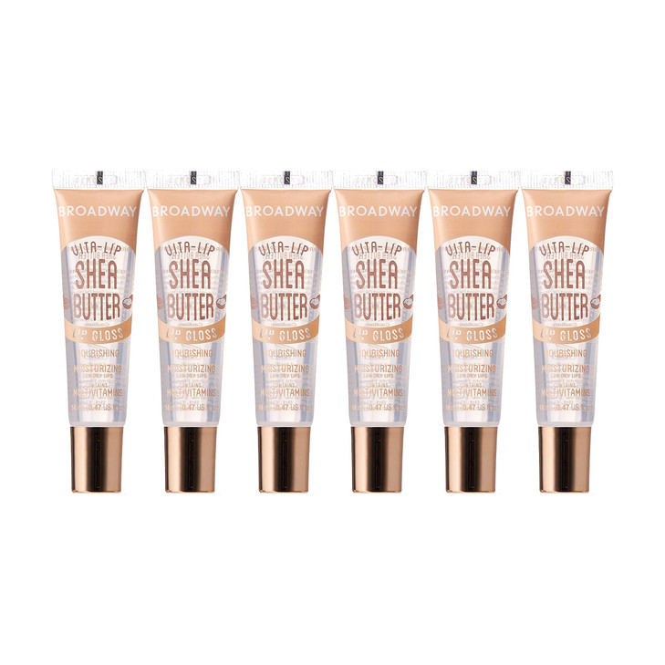 Ruby Kisses Broadway Vita Lip Clear Lip Gloss Shea Butter 6 Pack Ultra Hydrating And Soothing Formula With Multi Vitamin Oils High Shine Non