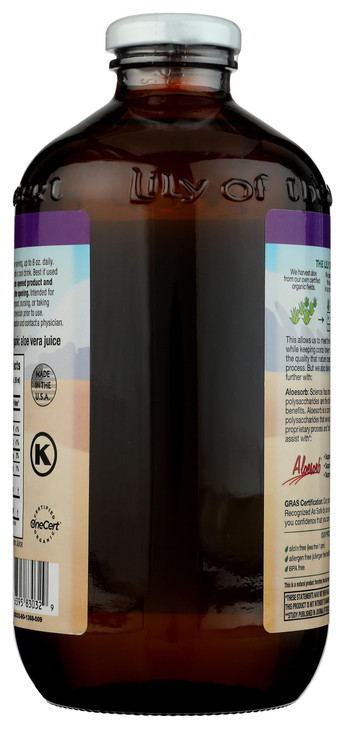 Lily Of The Desert Aloe Vera Juice - Inner Fillet Aloe Vera Drink, Organic Aloe Juice with Natural Vitamins, Digestive Enzymes for Gut Health, Stomac
