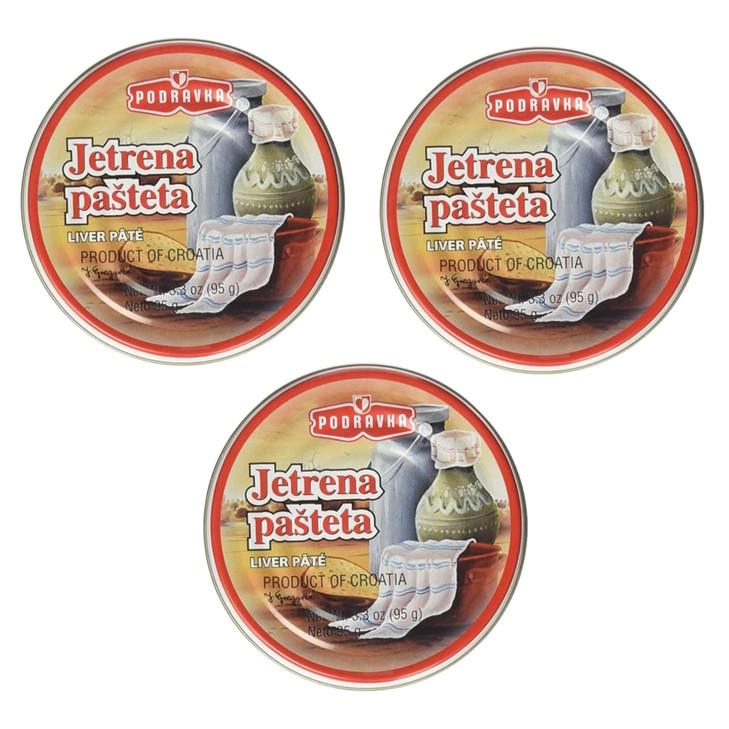 Podravka Jetrena Pasteta Liver Pate Product Of Croatia Pack Of 3