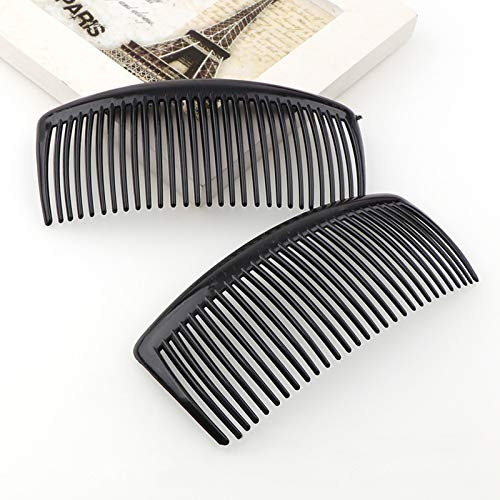 6 Packs French Twist Comb Sourceton Plastic Side Hair Combs With 29 Teeth Hair Comb Hair Clip Combs For Fine Hair Accessory For Women Black