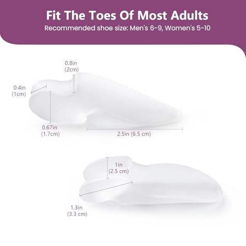 Promifun Bunion Cushion Protector 10 Packs Of Bunion Corrector Pads With Separator For Big Toe Gel Shield For Foot Pain Relief Calluses