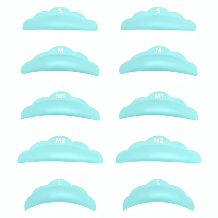 Lash Lift Pads Diy Eyelash Lift Pads Eyealsh Perm Rods Lash Lifting At Home 10 Pcs Sky Blue Pads 5 Size Smm1M2L Reusable Soft Silicone