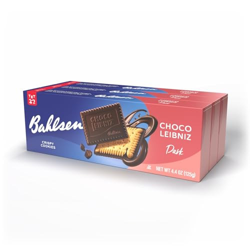 Bahlsen Choco Leibniz Dark Cookies 3 Boxes Leibniz Butter Biscuits Topped With A Thick Layer Of German Chocolate 4.4 Oz Boxes