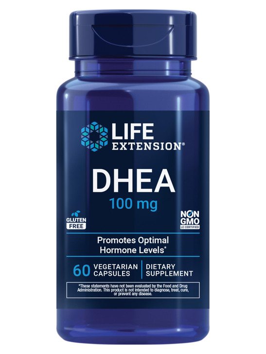 Life Extension DHEA 100 Mg Vegetarian Capsules, 60 Count