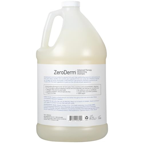 Ginger Lily Farms Zeroderm Shampoo 128Oz Fragrance Free