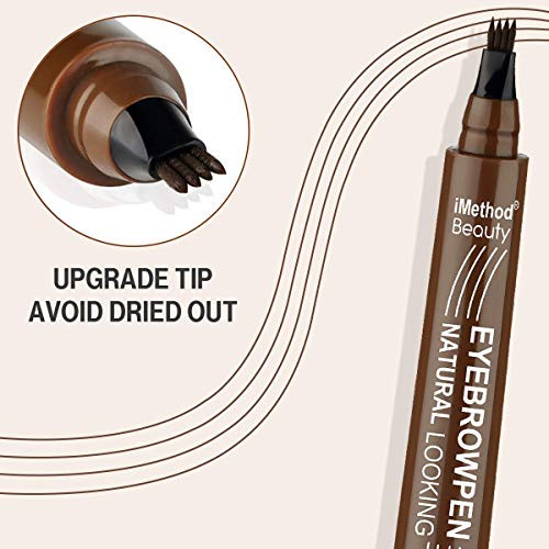 Imethod 4 Fork Tip Eyebrow Pen Natural Hair Like Strokes Dark Brown
