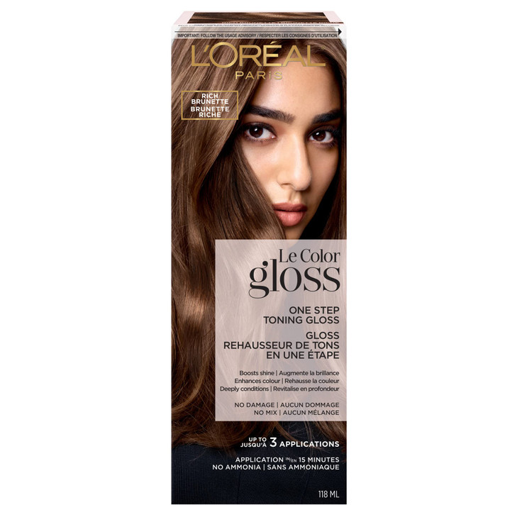 L Oreal Paris Le Color One Step Toning Hair Gloss Rich Brunette 4 Ounce