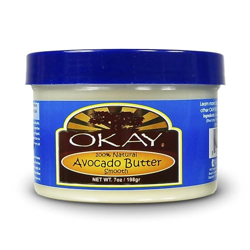 OKAY | 100% Natural Avocado Butter | For All Hair Textures & Skin Types | Moisturize & Penetrates Into Pores | Relieve Dry Scalp/Hair - Protects From