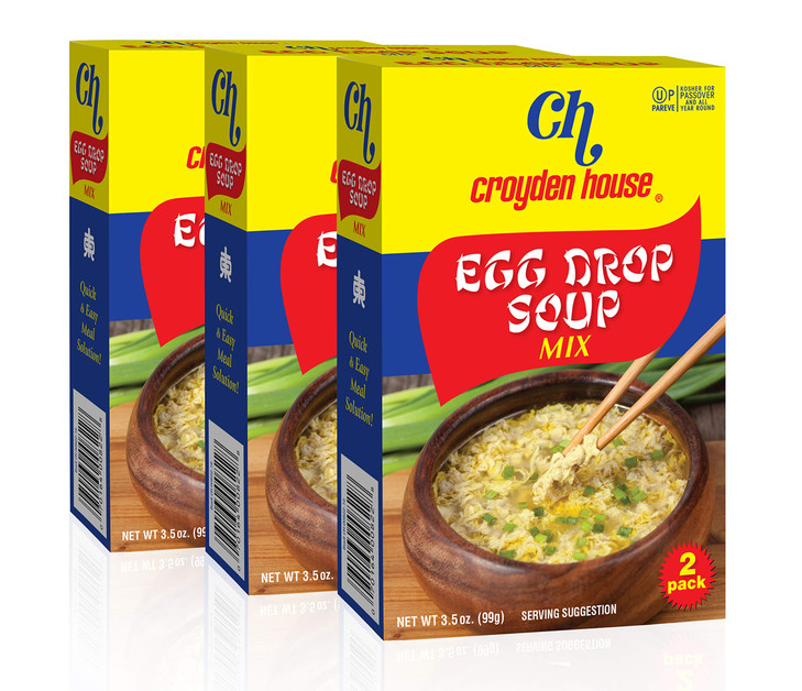 Croyden House Egg Drop Soup Mix 3.5Oz 3 Pack Total Of 6 Envelopes Quick And Easy Prep Chinese Style Kosher