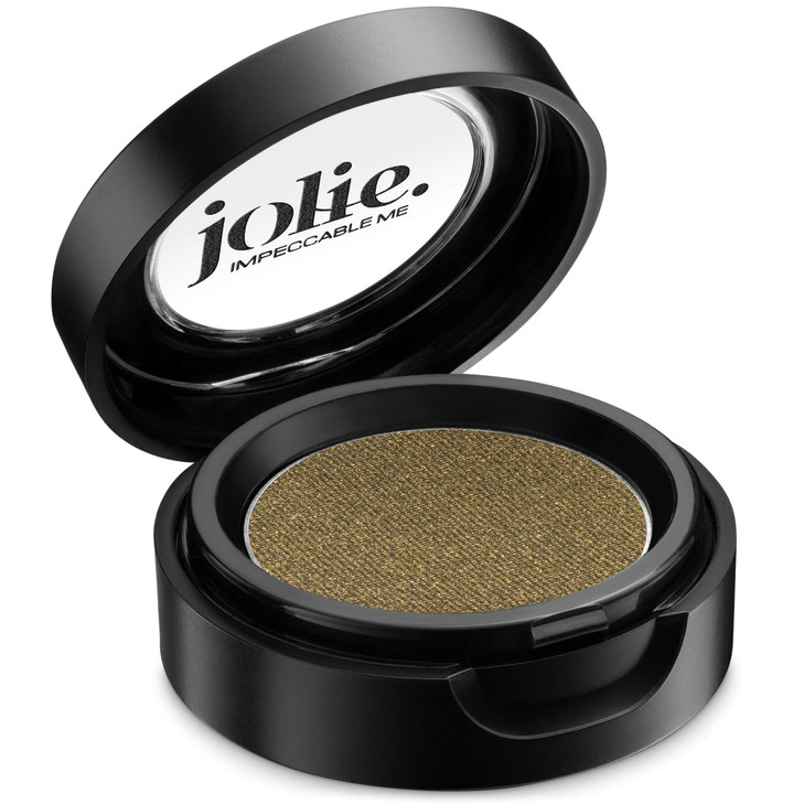 Jolie Cosmetics Powder Pressed Eyeshadows Matte Metallic Pearl Shimmer Cruelty Free Vegan Single Pan Eyeshadow 1.48G Earth Tones Olive Gold