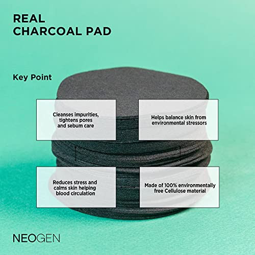 Dermalogy By Neogenlab Real Charcoal Pad 60 Pads Daily Deep Pore Facial Cleansing Pads With Pha Lha And Charcoal For Normal And Oily Skin