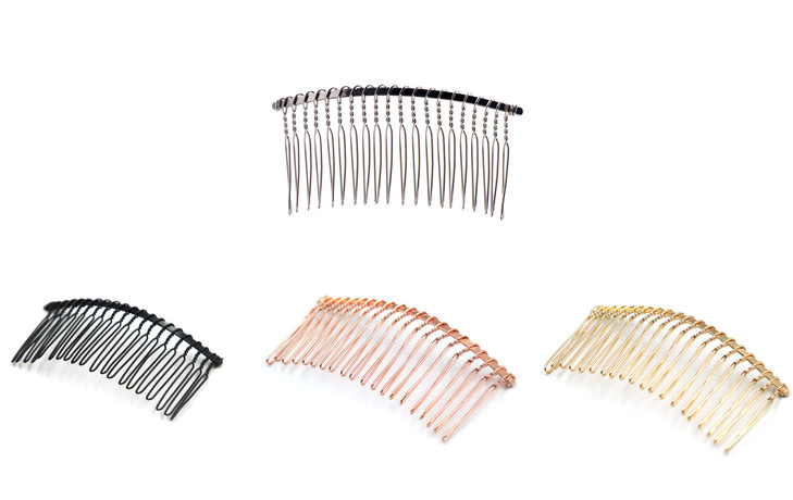 Ruwado 4 Pcs 20 Teeth Metal Side Comb Veil Twist Vintage Fashion Classic Hair Comb Pin French Hair Clamp Accessories For Women Girls Styling