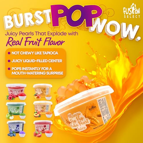 Fusion Select Popping Boba Pearls 6 Variety Pack 490G Each