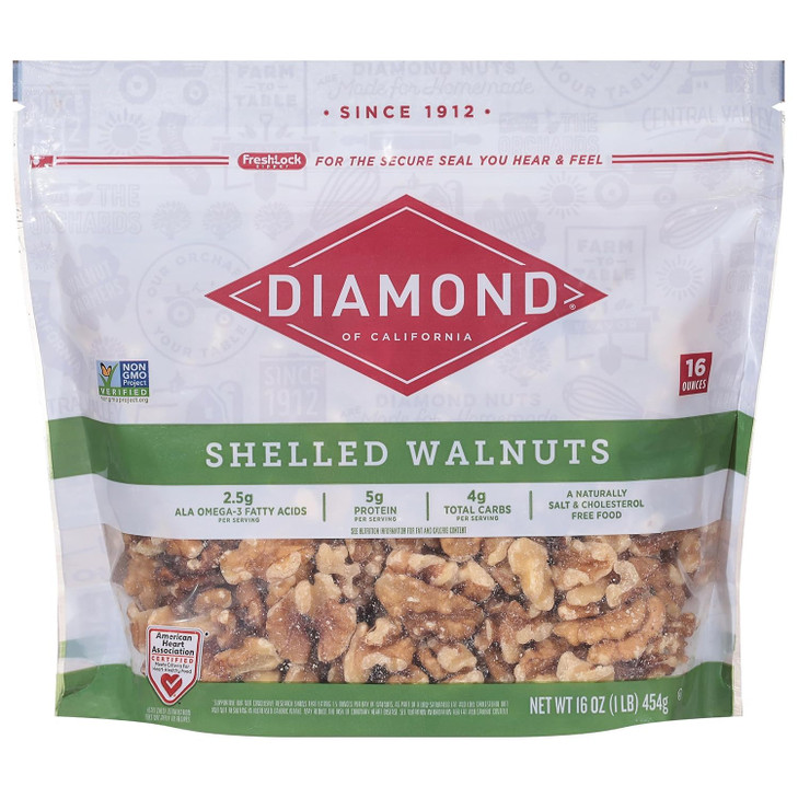 Diamond Of California Shelled Walnuts 16 Oz