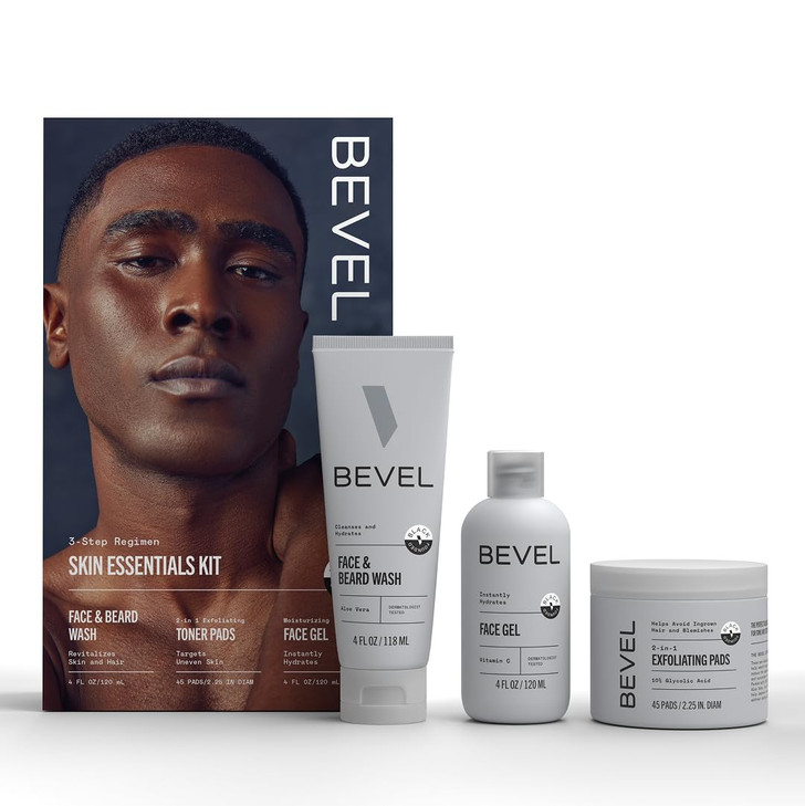 Bevel Skin Care Set Includes Face Wash With Aloe Vera Glycolic Acid