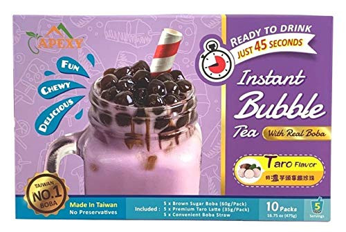 Bubble Tea Complete Set. Best Diy Boba Bubble Tea Kit Ready In 45 Seconds 5 Packs Milk Tea Powder Plus 5 Packs Brown Sugar Tapioca Pearls