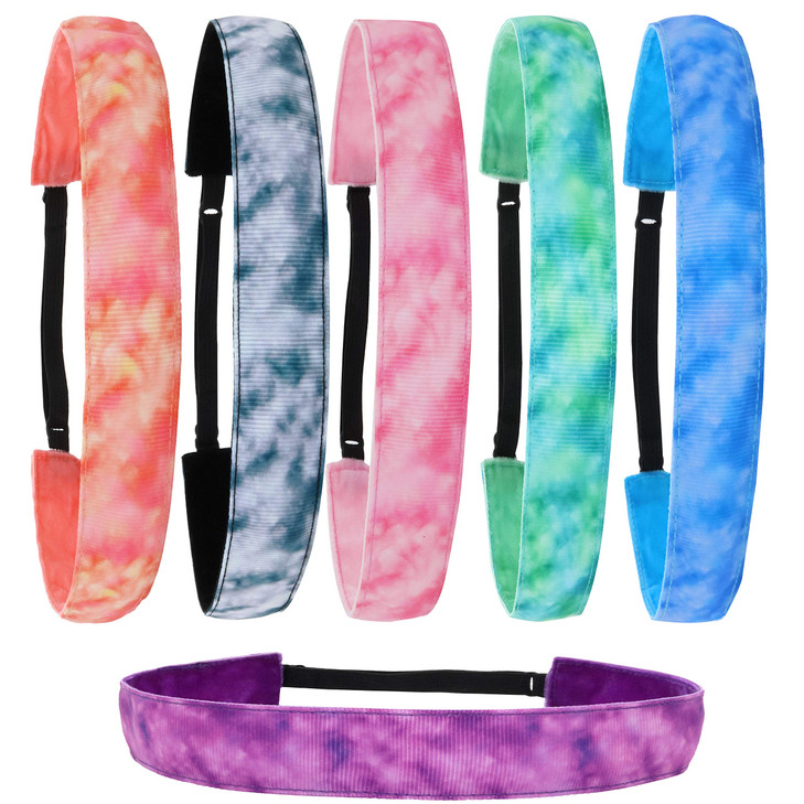 Frog Sac Headbands For Girls 6 Adjustable No Slip Head Bands For Kids Athletic Sport Hair Bands For Women Stretch Elastic Headband Fabric