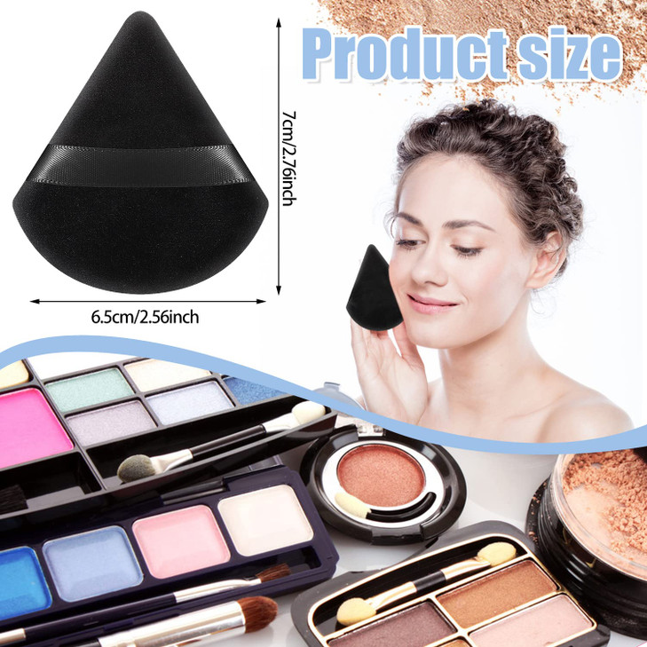 Pimoys Powder Puffs 6 Pack Triangle Makeup Puff For Loose Powder