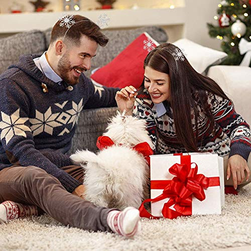Hswe Christmas Headbands Xmas Rhinestone Snowflake Hairbands Crystal Merry Christmas Crown Hair Hoop Reindeer Antlers Tiara Headpiece