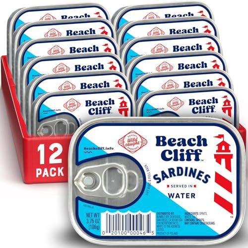 Beach Cliff Wild Caught Sardines In Water 3.75 Oz 12 Pack