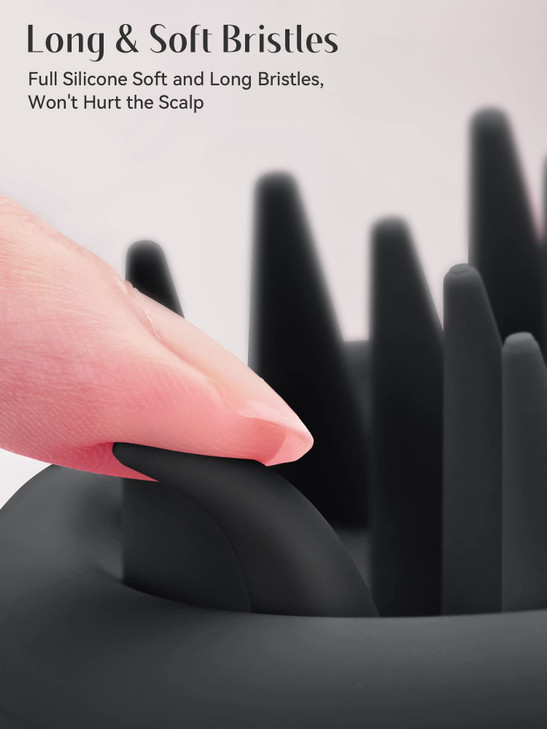 Heeta Silicone Scalp Massager Hair Scrubber Shampoo Brush For Hair Growth