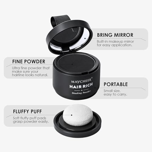 Freeorr Root Touch Up Powder For Thinning Hair Hairline Shadow And Gray Coverage 01 Dark Brown