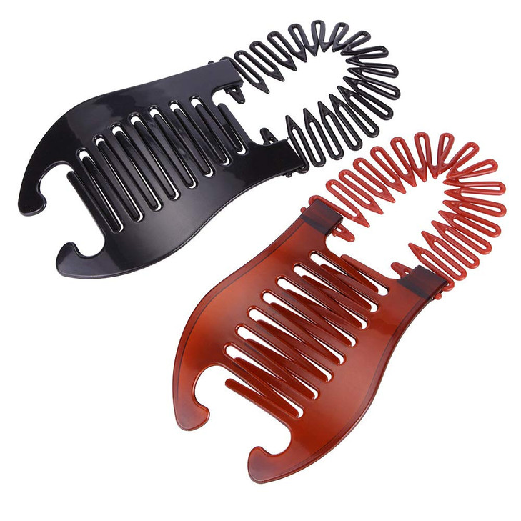 Nifocc Interlocking Banana Combs Stretch Flexible Hair Combs Clips Flexible Ponytail Hair Clincher Hair Accessories For Women And Girls 2