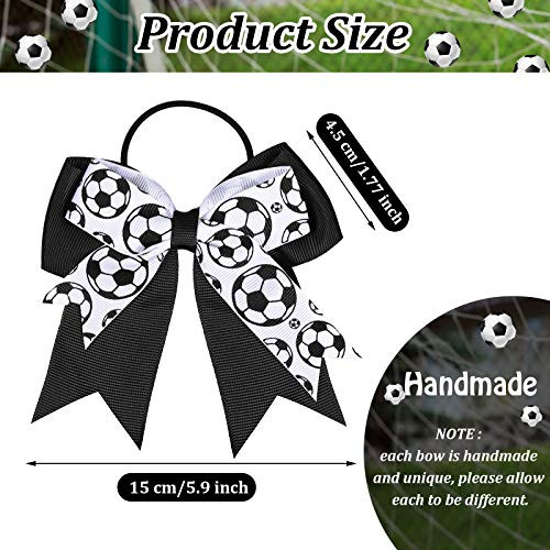 Willbond 10 Pcs Soccer Hair Bows Soccer Bow Ties For Girls Hair Accessories