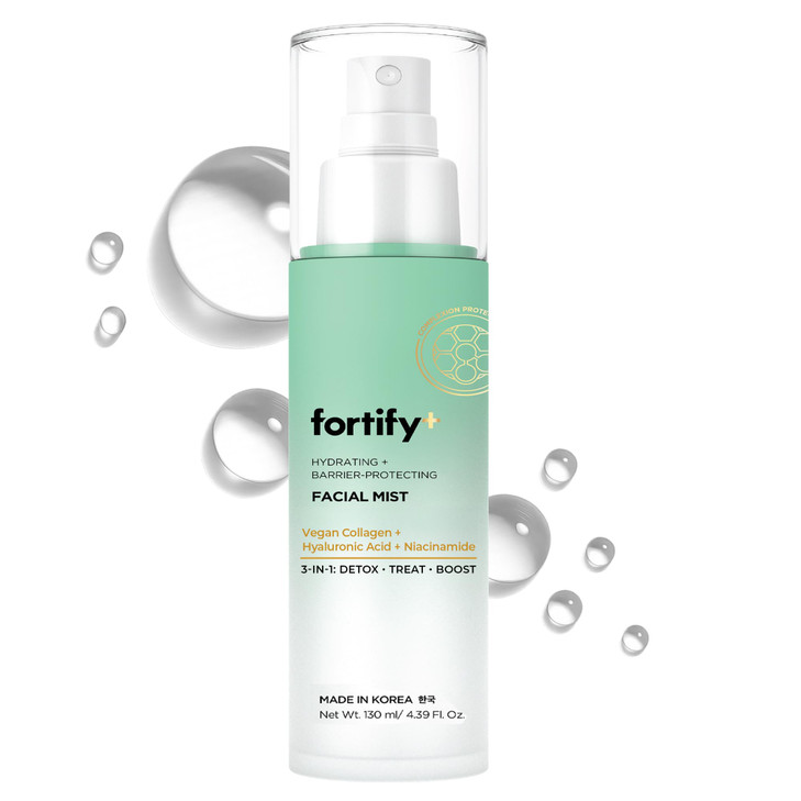 Fortify Skincare Collagen Hyaluronic Acid And Niacinamide Face Mist 3 In 1 Detox Treat Boost Hydrating Firming Soothing Facial Spray