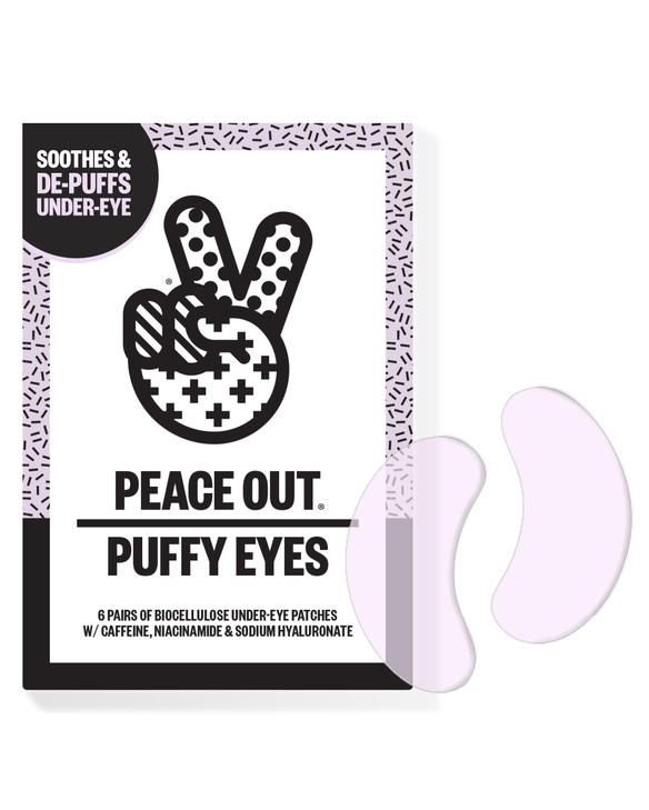 Peace Out Puffy Eyes Hydrating Under Eye Patches 6 Pairs